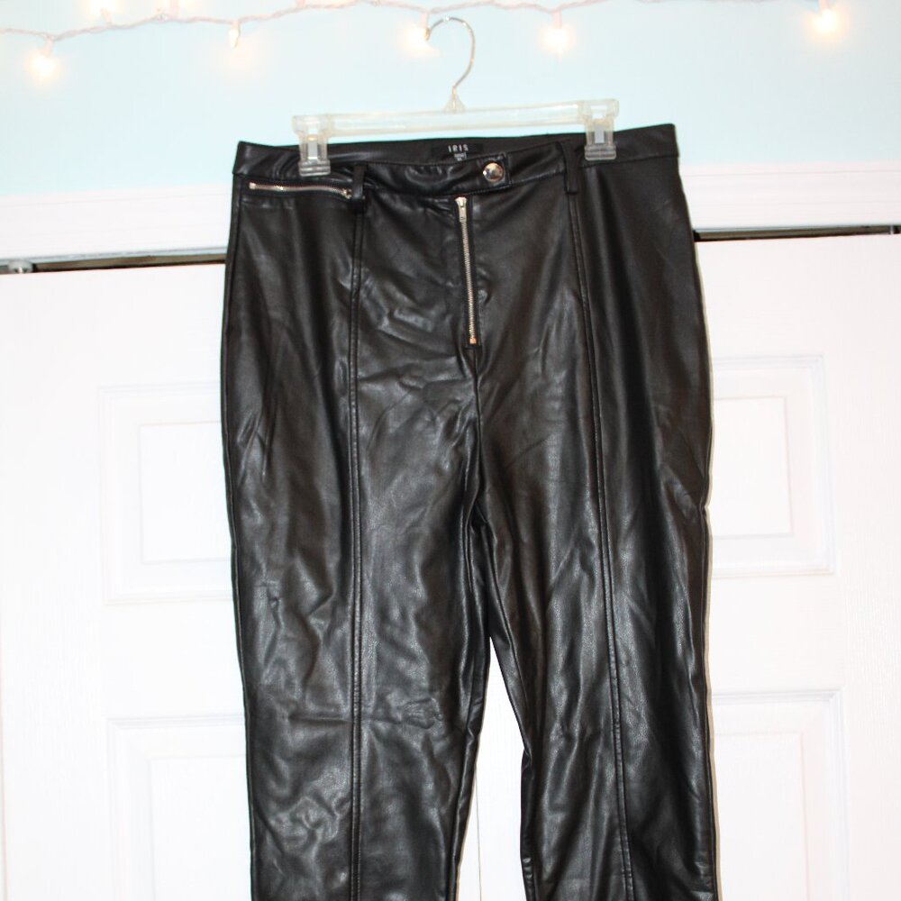 High-Waisted Faux Leather Pants